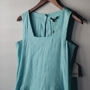 NEW For Cynthia Linen Dress - Blue